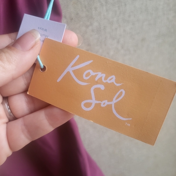 NWT $40 Kona Sol Swim Suit Dress One Piece Bathing Suit Med 8/10 Flattering - Picture 7 of 10